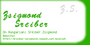 zsigmond sreiber business card